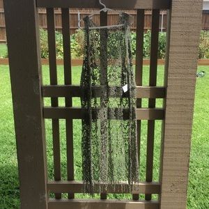 Green lace boho cover up